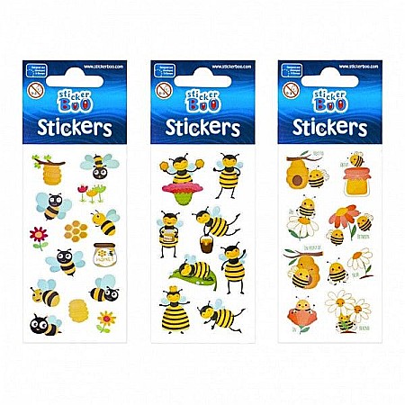 Artă și creativitate - Accesorii creatie sticker albinute 7x18cm set 8 buc a1721