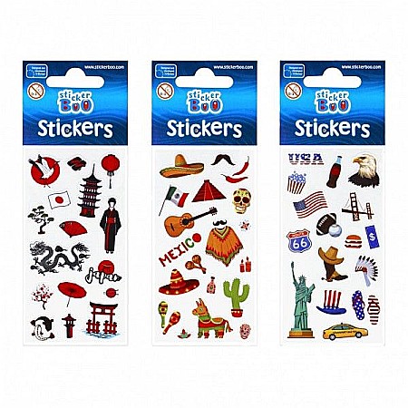 Artă și creativitate - Accesorii creatie sticker calatorii usa/japonia/mexic a1739