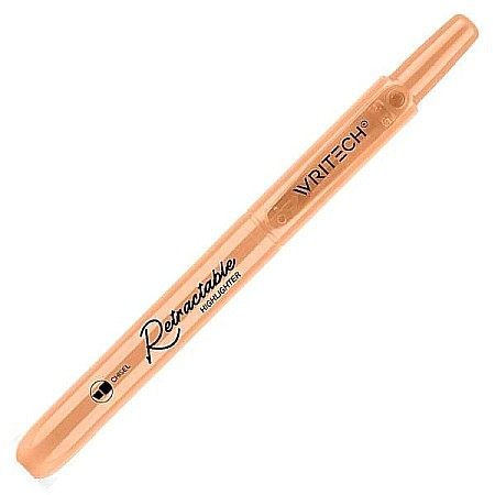 Textmarker retractabil Writech pastel portocaliu mandarina [1]