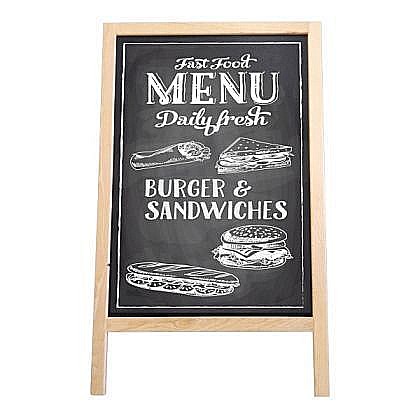 Table magnetice - Panou trepied informare rama lemn podea 50x70cm noki p3543