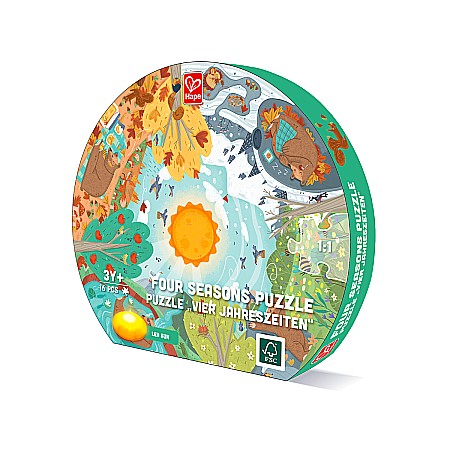 Jucării și jocuri - Puzzle 4 anotimpuri pentru copii cu led 17 piese e1636a