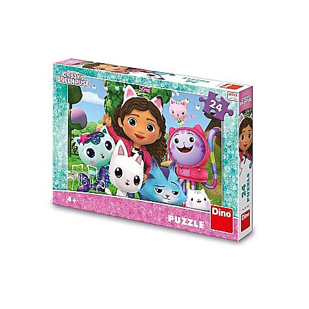 Jucării și jocuri - Puzzle 24 piese casa de papusi a lui Gabby dino toys 351707