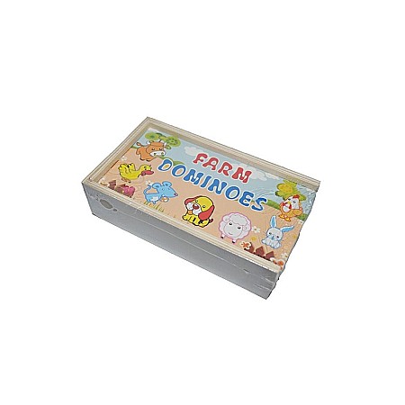 Jucării și jocuri - Domino din lemn ferma dm-01