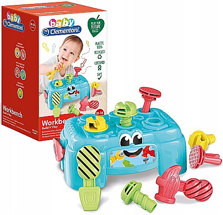 Jucării pentru bebeluși - Workbench - banc de lucru cu 3 unelte + 6 accesorii cl17733