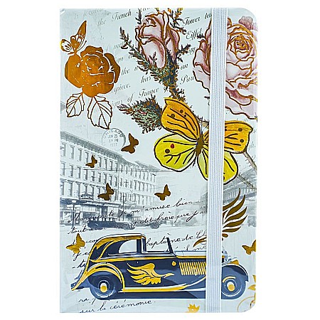 Papetărie și articole din hârtie - Notes A5 cu elastic 80 file orase si masini