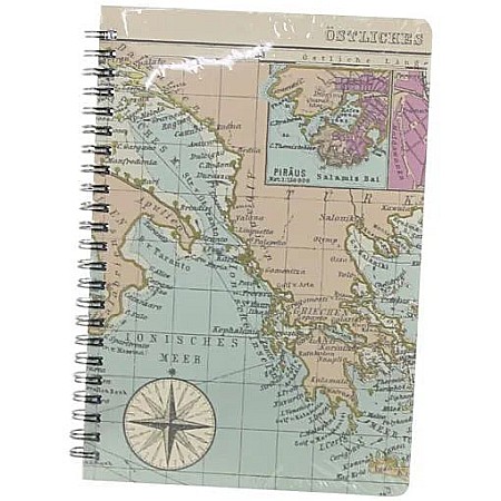Promoții de Toamnă - Agenda cu spirala harta lumii 15x21cm 388119