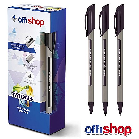 Rechizite școlare - Pix triunghiular trion mina neagra OF325