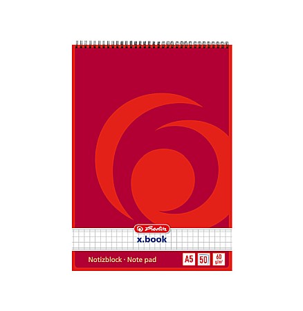 Papetărie și articole din hârtie - Bloc notes x.book matematica A5 50 file Herlitz