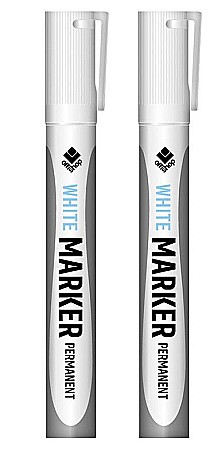 Markere și textmarkere - Marker permanent alb 2-4 mm OFFISHOP