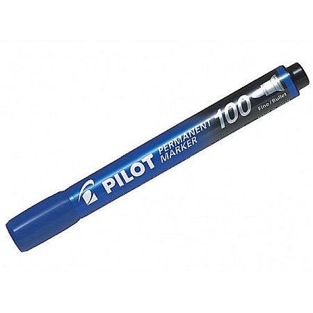 Marker permanent albastru varf rotund 3mm Pilot 100 [1]