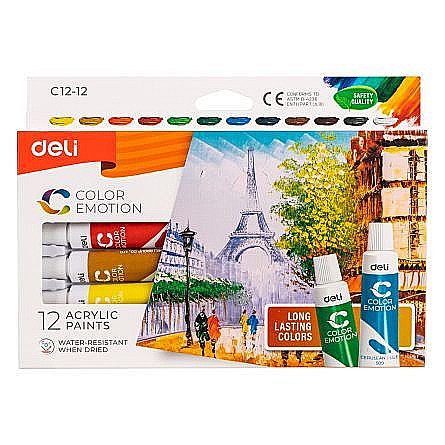 Artă și creativitate - Culori acrilice 12 culori 12ml deli dlec1212