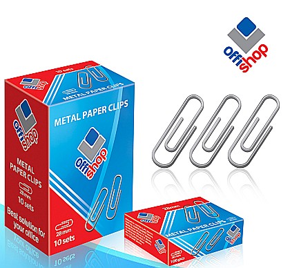 Capse și agrafe - Agrafe metalice 28mm 100/set Offishop