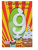 Articole Party - Lumanare aniversara cifra 9