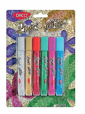 Artă și creativitate - Lipici glitter 6/set Daco