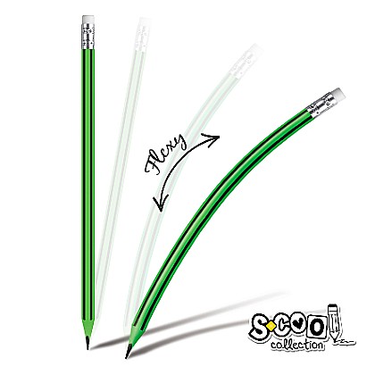 Creion grafit flexibil HB radiera hex S-Cool