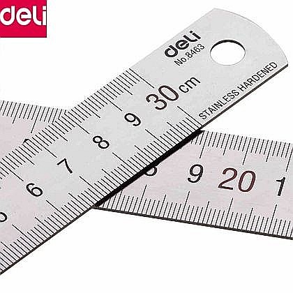 Rigle și Echere - Rigla Metal 30cm Deli DLE8463
