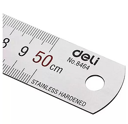 Rigle și Echere - Rigla Metal 50cm Deli DLE8464
