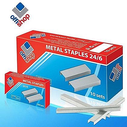 Instrumente și accesorii birou - Capse metalice 24/6 1000/set Offishop
