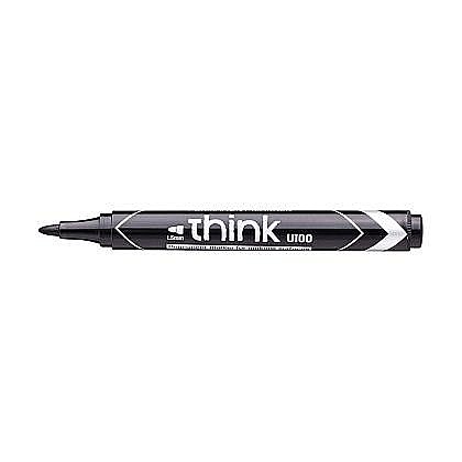 Markere și textmarkere - Marker permanent negru varf rotund 1.5mm Deli