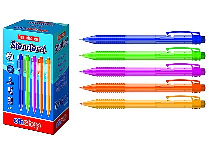 Rechizite școlare - Pix cu mecanism mina albastra of413 offis