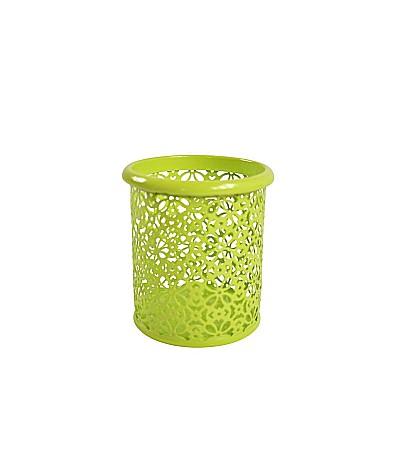 Suporturi și tăvițe documente - Suport birou metal colorat rotund dantelat 001