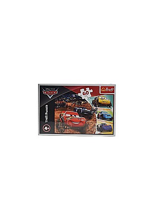 Jocuri educative și de societate - Puzzle trefl 60 fulger mcqueen cu prietenii 17327