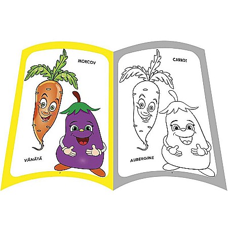 Cărți de colorat - Colorăm legume și fructe