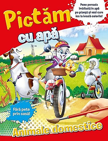 Hobby și activități pentru copii - Pictăm cu apă. Animale domestice