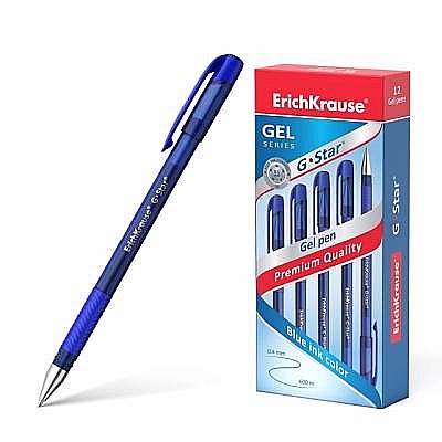 Scriere și corectare - Pix erich cu gel g-star 0.5,, albastru 45206