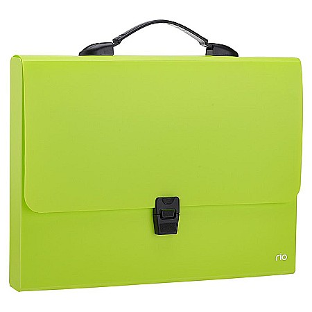 Servieta plastic cu maner A4 diverse culori neon Deli [1]