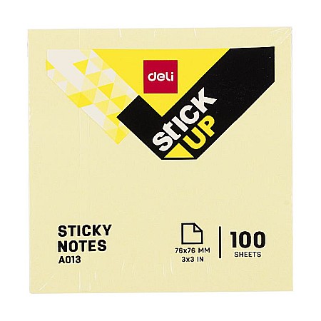 Papetărie și articole din hârtie - Notes adeziv 76x76mm diverse culori pastel Deli