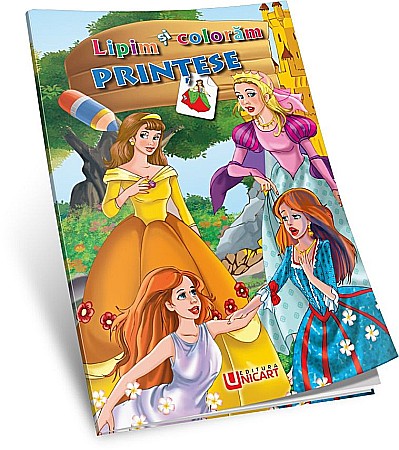 Cărți pentru copii - Lipim si coloram - Printese