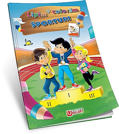 Cărți - Lipim si coloram-sporturi - C. Hariet
