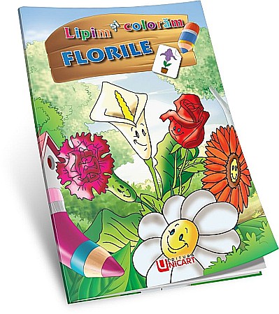 Cărți - Lipim si coloram - Florile