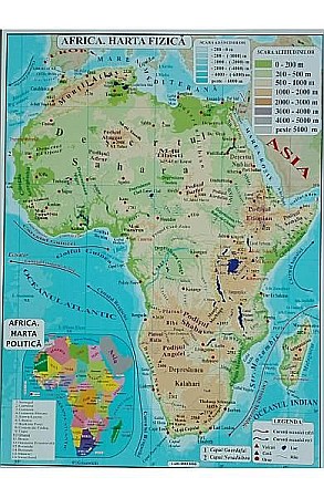 Ghiduri și hărți - Harta fizica Africa si Australia