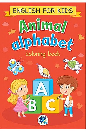 Cărți - Animal alphabet: English for kids - carte de colorat - Libelula