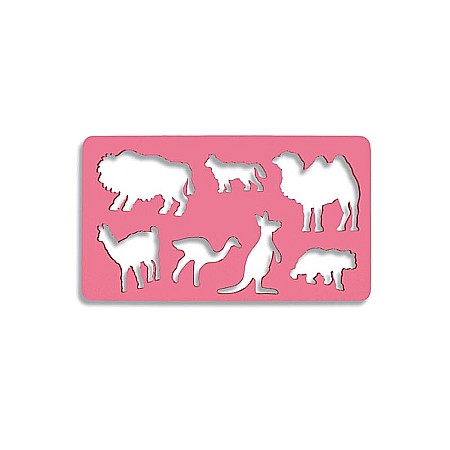 Ștampile și șabloane - Sablon 7 animale salbatice k749 058 koh