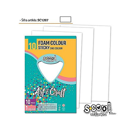 Hârtie pentru lucru manual - Hartie buretata adeziva alba 20x30 cm 1 coala S-Cool