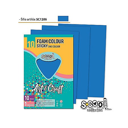 Promoții de Toamnă - Hartie buretata adeziva albastra 20x30 cm 1 coala S-Cool