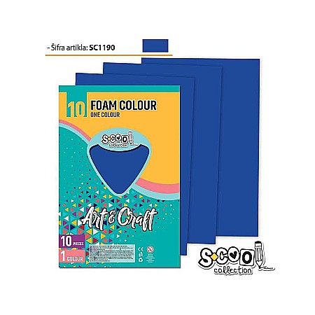 Hârtie pentru lucru manual - Hartie buretata albastra 20x30cm 1 coala S-Cool