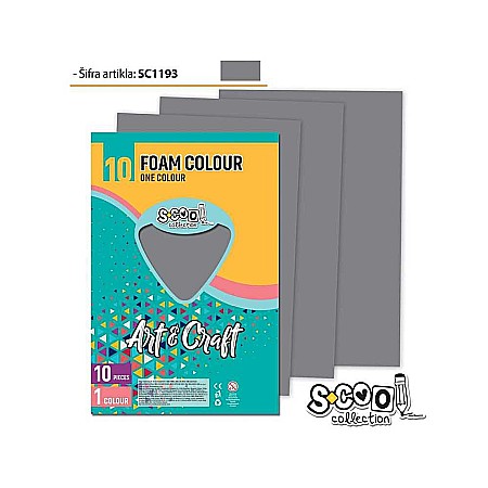 Promoții de Toamnă - Hartie buretata gri 20x30cm 1 coala S-Cool