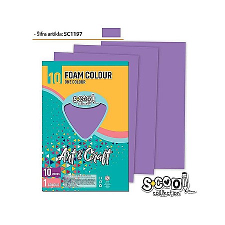 Hârtie pentru lucru manual - Hartie buretata liliac 20x30 cm 1 coala S-Cool