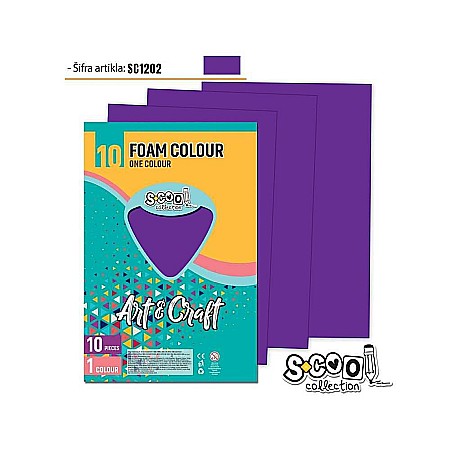 Hârtie pentru lucru manual - Hartie buretata mov 20x30 cm 1 coala S-Cool
