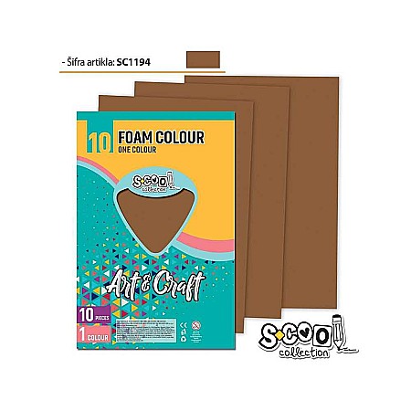 Hârtie pentru lucru manual - Hartie buretata maro deschis 20x30cm 1 coala S-Cool