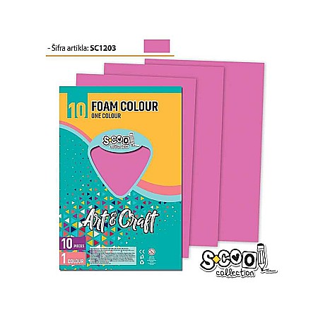 Hârtie pentru lucru manual - Hartie buretata roz 20x30cm 1 coala S-Cool