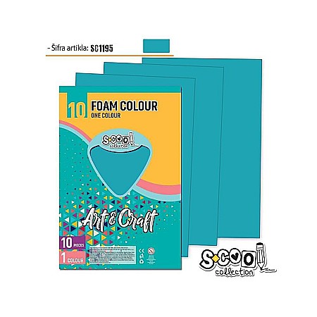 Promoții de Toamnă - Hartie buretata turcoaz 20x30 cm 1 coala S-Cool