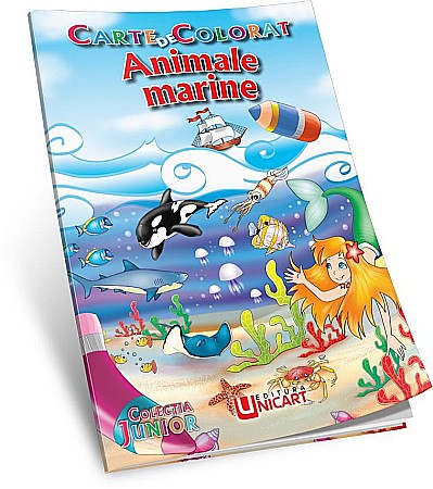 Cărți - Animale marine. Carte de colorat - Valentin Cristescu  