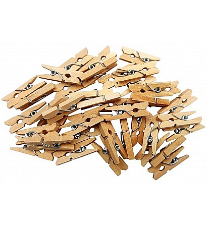 Artă și creativitate - Accesorii creatie  carlig lemn 2.5cm 40buc - Colorarte a1146