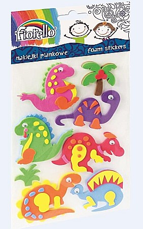 Artă și creativitate - Abtibilduri dinozauri 25-70mm gumat 8/set Fiorello