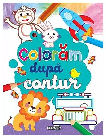 Cărți de colorat - Coloram dupa contur